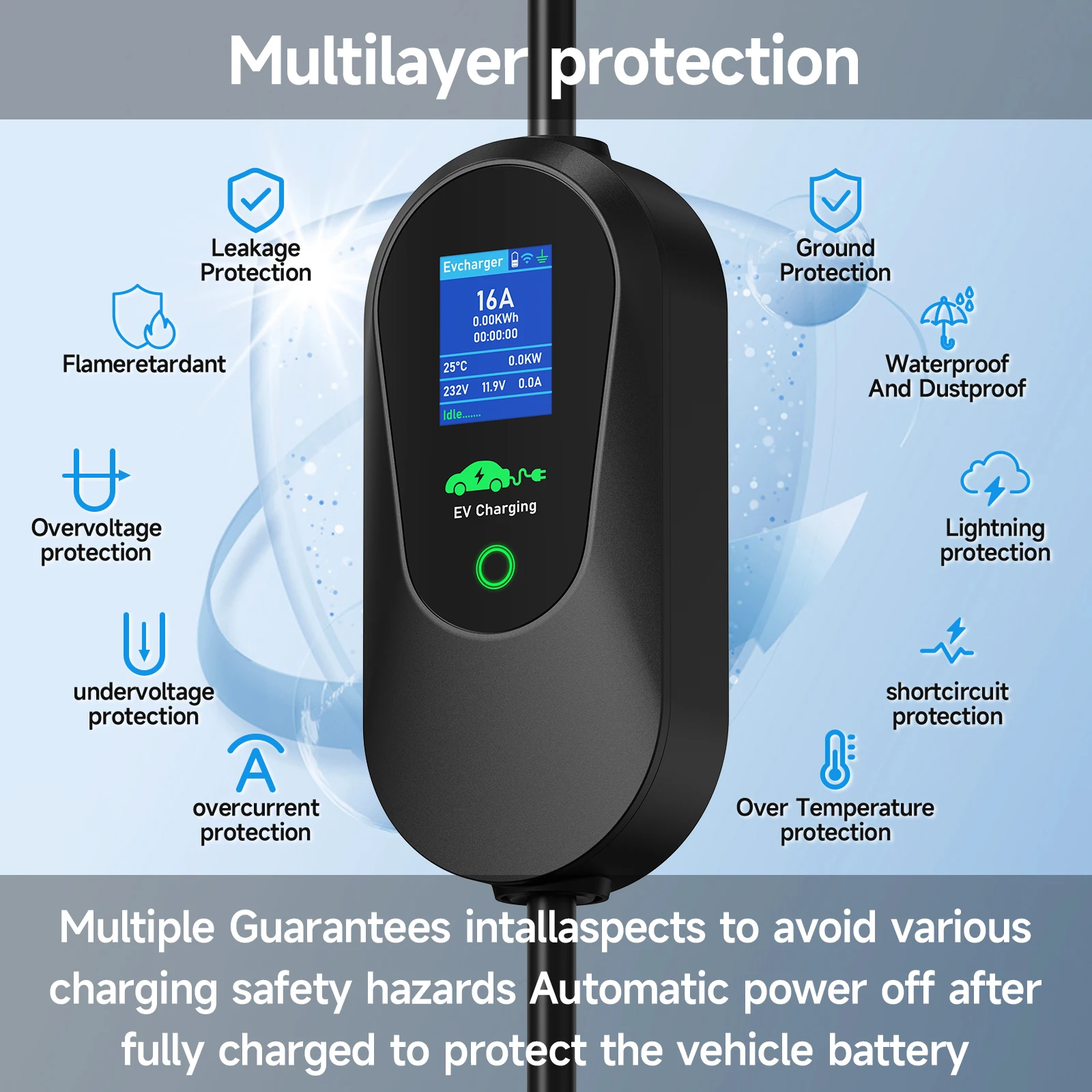 Carregador Portátil para Veícu - Type 2 Portable Ev Charger 11Kw Cee avaliação e preço